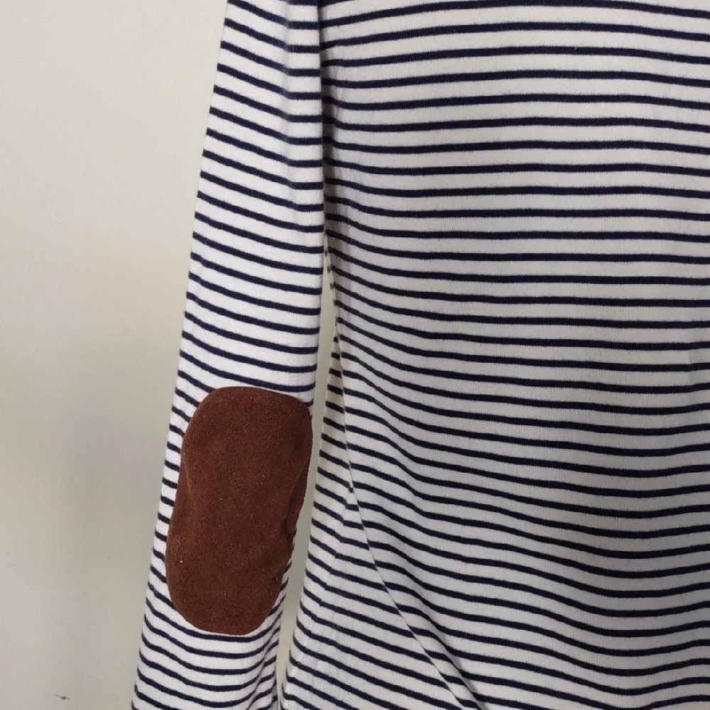 Lauren Ralph Lauren Navy and White Striped Long Sleeve Top - Picture 5 of 7